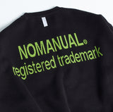 NOMANUAL(ノーマニュアル) CARD JACQUARD COTTON KNIT - BLACK