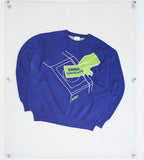 NOMANUAL(ノーマニュアル) CARD JACQUARD COTTON KNIT - BLUE