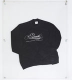 NOMANUAL(ノーマニュアル) W.S EMBROIDERED SWEATSHIRT - BLACK