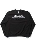 NOMANUAL(ノーマニュアル) W.S EMBROIDERED SWEATSHIRT - BLACK