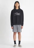 NOMANUAL(ノーマニュアル) W.S EMBROIDERED SWEATSHIRT - BLACK