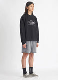 NOMANUAL(ノーマニュアル) W.S EMBROIDERED SWEATSHIRT - BLACK