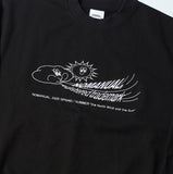 NOMANUAL(ノーマニュアル) W.S EMBROIDERED SWEATSHIRT - BLACK