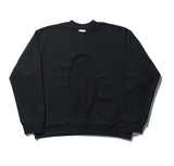 NOMANUAL(ノーマニュアル) PERFORATED SWEATSHIRT - BLACK