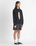 NOMANUAL(ノーマニュアル) PERFORATED SWEATSHIRT - BLACK