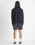 NOMANUAL(ノーマニュアル) PERFORATED SWEATSHIRT - BLACK