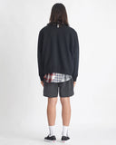 NOMANUAL(ノーマニュアル) PERFORATED SWEATSHIRT - BLACK