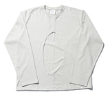 NOMANUAL(ノーマニュアル) PERFORATED LONG SLEEVE TEE - SAGE GRAY