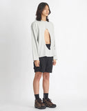 NOMANUAL(ノーマニュアル) PERFORATED LONG SLEEVE TEE - SAGE GRAY