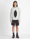 NOMANUAL(ノーマニュアル) PERFORATED LONG SLEEVE TEE - SAGE GRAY