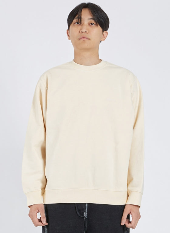 NOMANUAL(ノーマニュアル) REVERSED TM LOGO SWEATSHIRT - CREAM