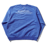 NOMANUAL(ノーマニュアル) REVERSED TM LOGO SWEATSHIRT - BLUE