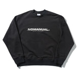 NOMANUAL(ノーマニュアル) NEW WORLD SWEATSHIRT - BLACK