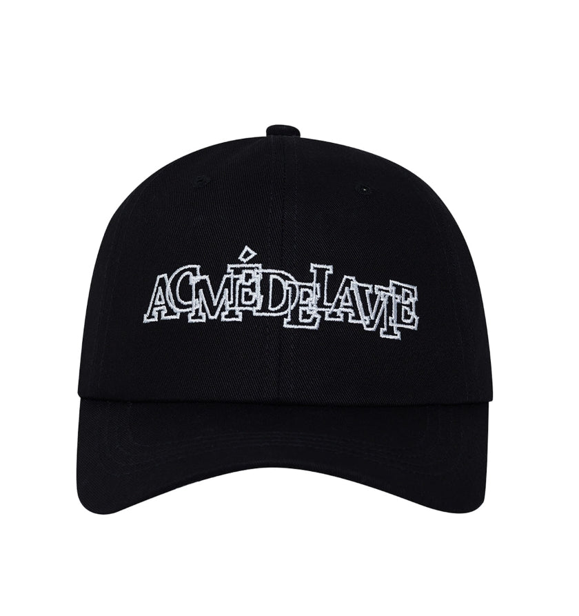 アクメドラビ(acme' de la vie)  OUTLINE LOGO BALL CAP BLACK