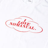 NOMANUAL(ノーマニュアル) LOVE NOMANUAL LONG SLEEVE TEE - WHITE