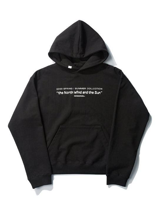 NOMANUAL(ノーマニュアル) TITLE HOODIE - BLACK