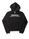 NOMANUAL(ノーマニュアル) TITLE HOODIE - BLACK