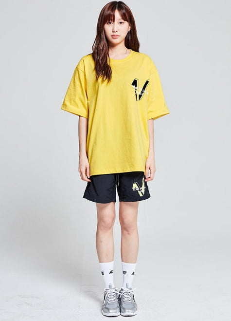 アクメドラビ(acme' de la vie)  V LOGO SHORT PANTS BLACK