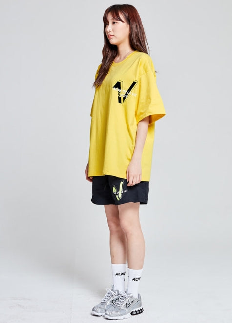 アクメドラビ(acme' de la vie)  V LOGO SHORT PANTS BLACK