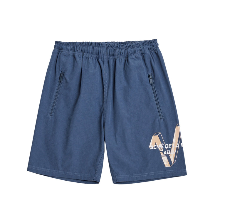 アクメドラビ(acme' de la vie) POLISH V LOGO SETUP SHORT PANTS INDIGO BLUE