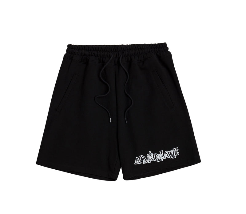 アクメドラビ(acme' de la vie)  OUTLINE LOGO SHORT PANTS FOR MEN BLACK