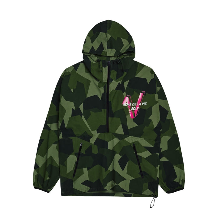 アクメドラビ(acme' de la vie)  POLISH V LOGO SETUP ANORAK CAMOUFLAGE