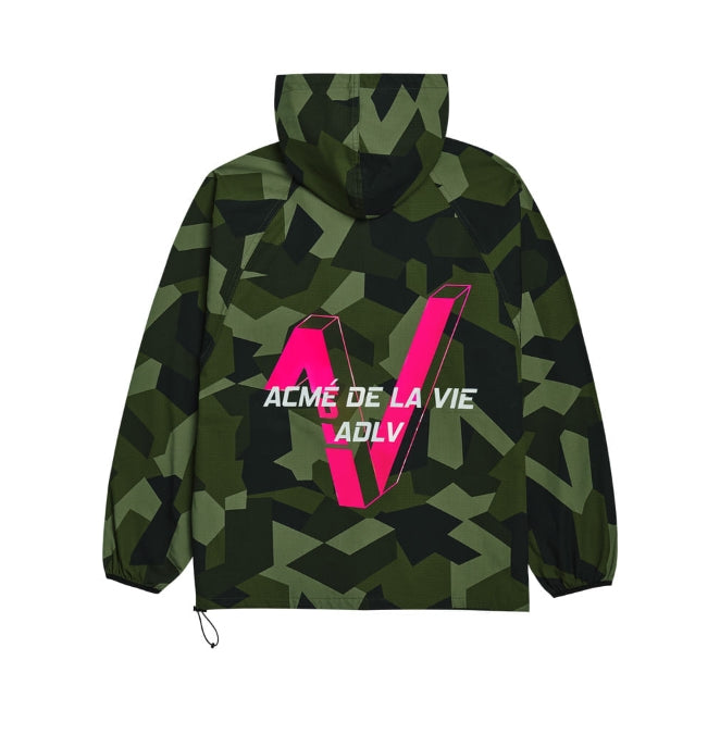 アクメドラビ(acme' de la vie)  POLISH V LOGO SETUP ANORAK CAMOUFLAGE