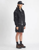 NOMANUAL(ノーマニュアル) 5 POCKET HOODED ZIP UP JACKET - BLACK