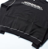 NOMANUAL(ノーマニュアル) 5 POCKET HOODED ZIP UP JACKET - BLACK