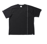 NOMANUAL(ノーマニュアル) THREE SLEEVED T-SHIRT - BLACK