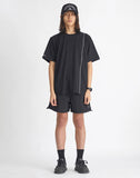 NOMANUAL(ノーマニュアル) THREE SLEEVED T-SHIRT - BLACK