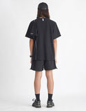 NOMANUAL(ノーマニュアル) THREE SLEEVED T-SHIRT - BLACK