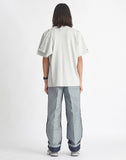 NOMANUAL(ノーマニュアル) THREE SLEEVED T-SHIRT - GRAY