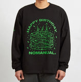 NOMANUAL(ノーマニュアル) HBD NOMANUAL LONG SLEEVE TEE - BLACK