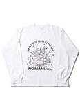 NOMANUAL(ノーマニュアル) HBD NOMANUAL LONG SLEEVE TEE - WHITE