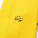 NOMANUAL(ノーマニュアル) HBD NOMANUAL LONG SLEEVE TEE - YELLOW