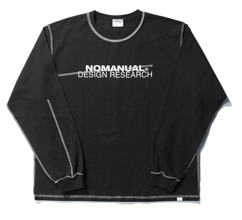 NOMANUAL(ノーマニュアル) R.D LONG SLEEVE TEE - BLACK