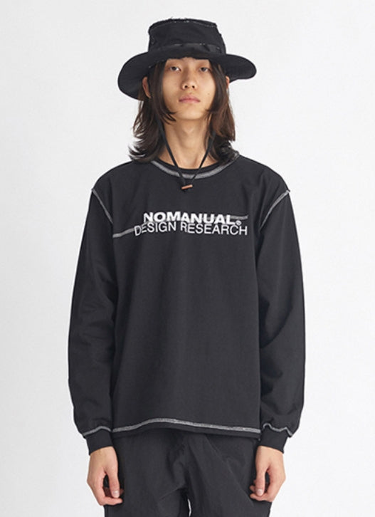 NOMANUAL(ノーマニュアル) R.D LONG SLEEVE TEE - BLACK