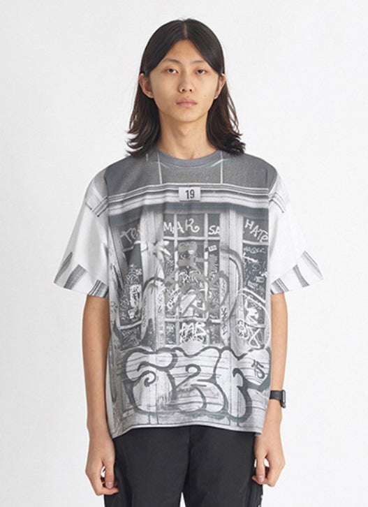 NOMANUAL(ノーマニュアル) B. WALL T-SHIRT - DOOR