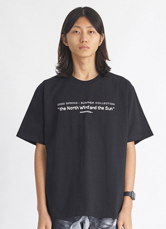 NOMANUAL(ノーマニュアル) TITLE T-SHIRT - BLACK