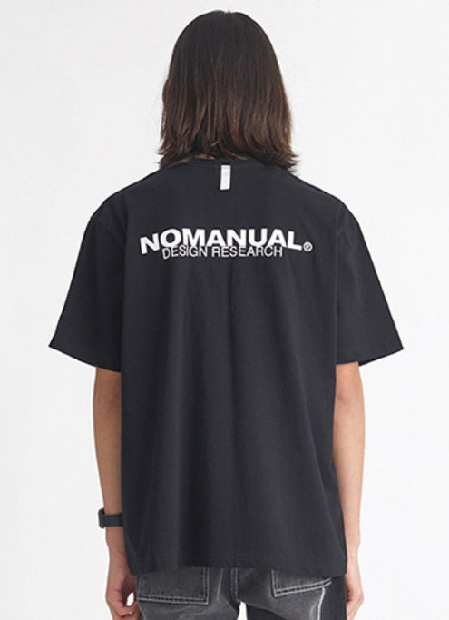 NOMANUAL(ノーマニュアル) RESEARCH T-SHIRT - BLACK