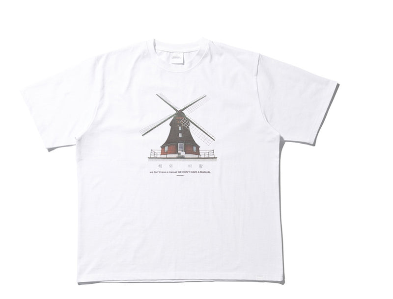 NOMANUAL(ノーマニュアル) WINDMILL T-SHIRT - WHITE