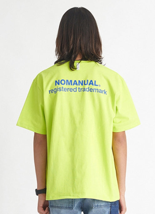 NOMANUAL(ノーマニュアル) S.TM T-SHIRT - NEON GREEN