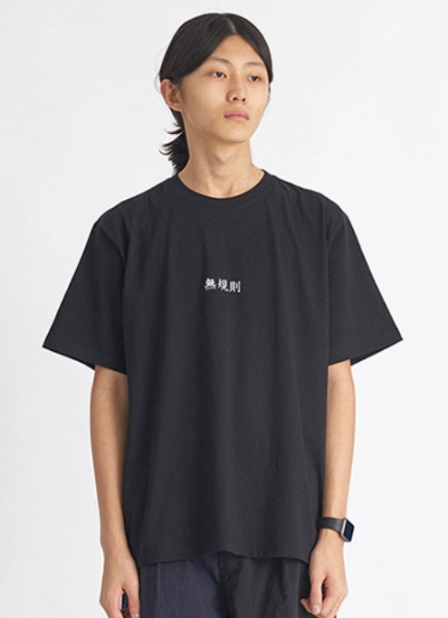 NOMANUAL(ノーマニュアル) 無規則 T-SHIRT - BLACK