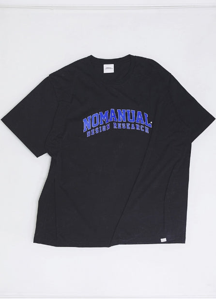 NOMANUAL(ノーマニュアル) NM UNIV. T-SHIRT - BLACK