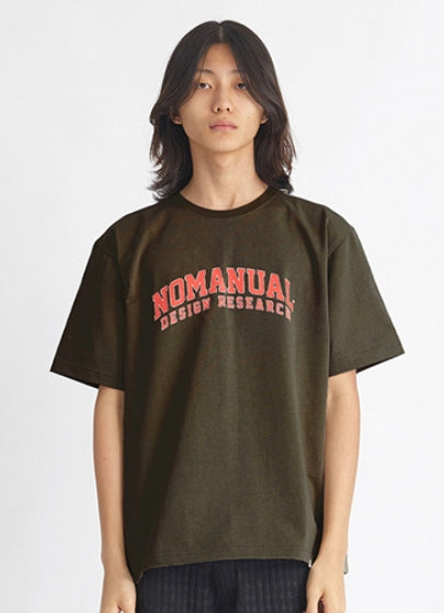 NOMANUAL(ノーマニュアル) NM UNIV. T-SHIRT - KHAKI