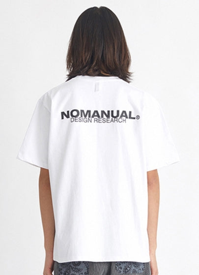 NOMANUAL(ノーマニュアル) D.R PATCH LOGO T-SHIRT - WHITE