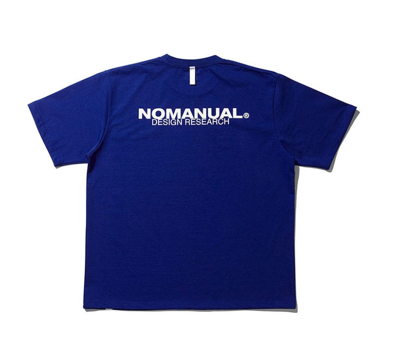 NOMANUAL(ノーマニュアル) D.R PATCH LOGO T-SHIRT - BLUE