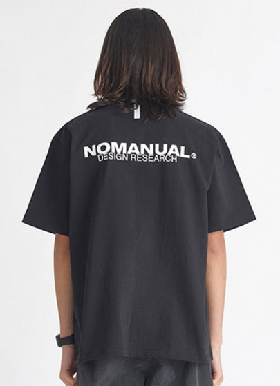 NOMANUAL(ノーマニュアル) D.R PATCH LOGO T-SHIRT - BLACK