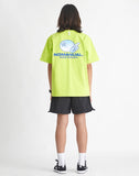 NOMANUAL(ノーマニュアル) LOGO PATCHED T-SHIRT - NEON GREEN